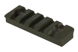 The Timber Creek Outdoors 5 slot picatinny rail is M-Lok compatible and features an OD Green Cerakote finish